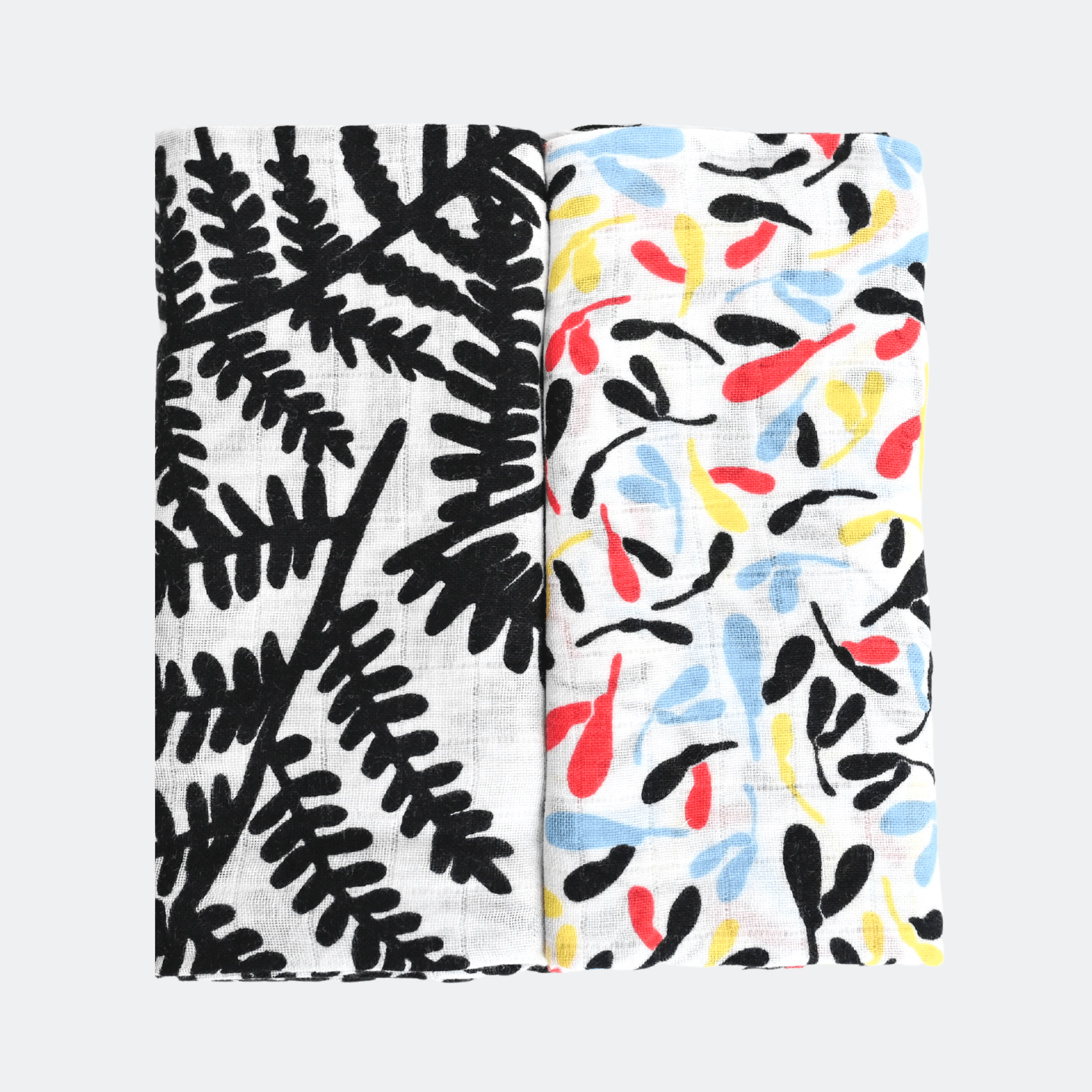 PLANT PRINT MUSLIN 2 - PACK - for 0 to 4 months & 5+ month old babies - Etta Loves