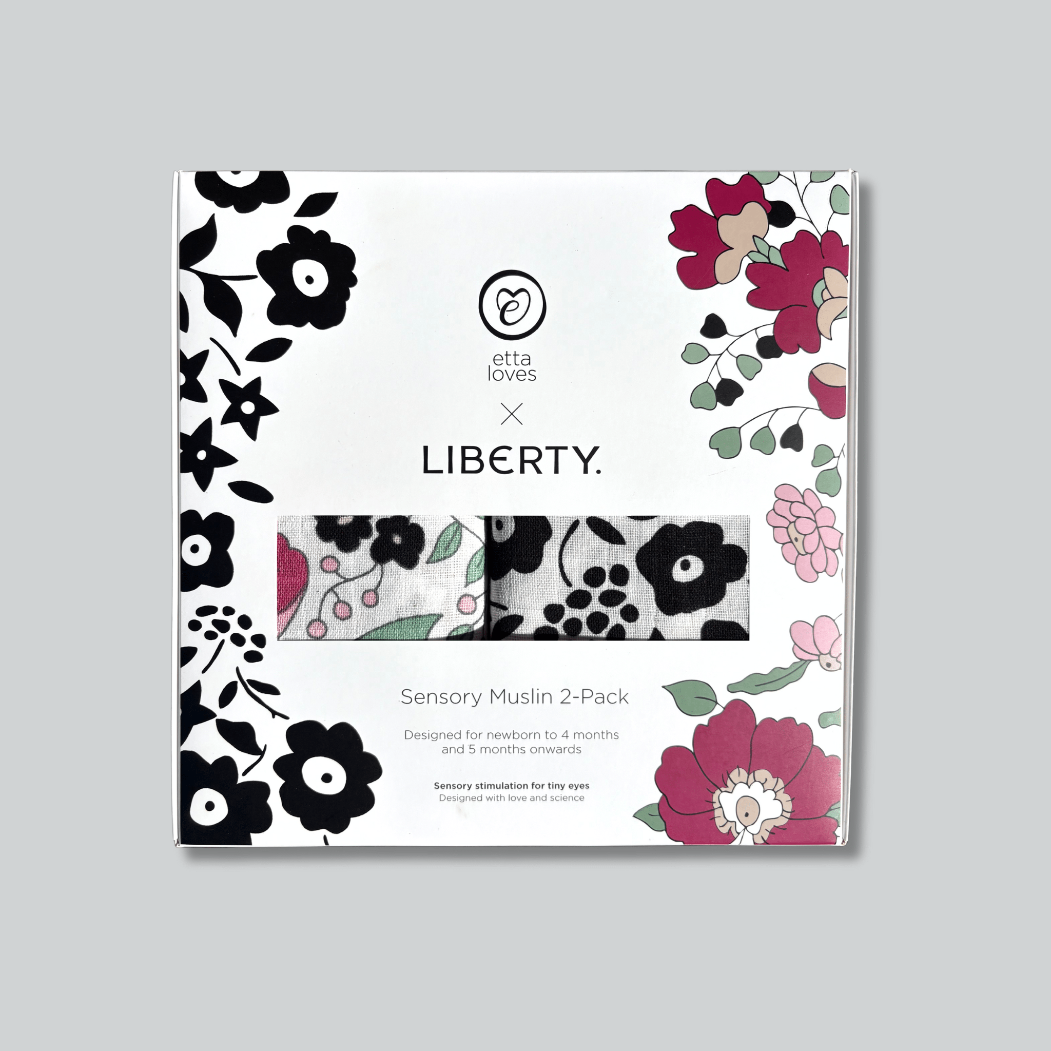 ETTA LOVES x LIBERTY – Sensory Muslin 2 - Pack (For 0–12m) - Etta Loves