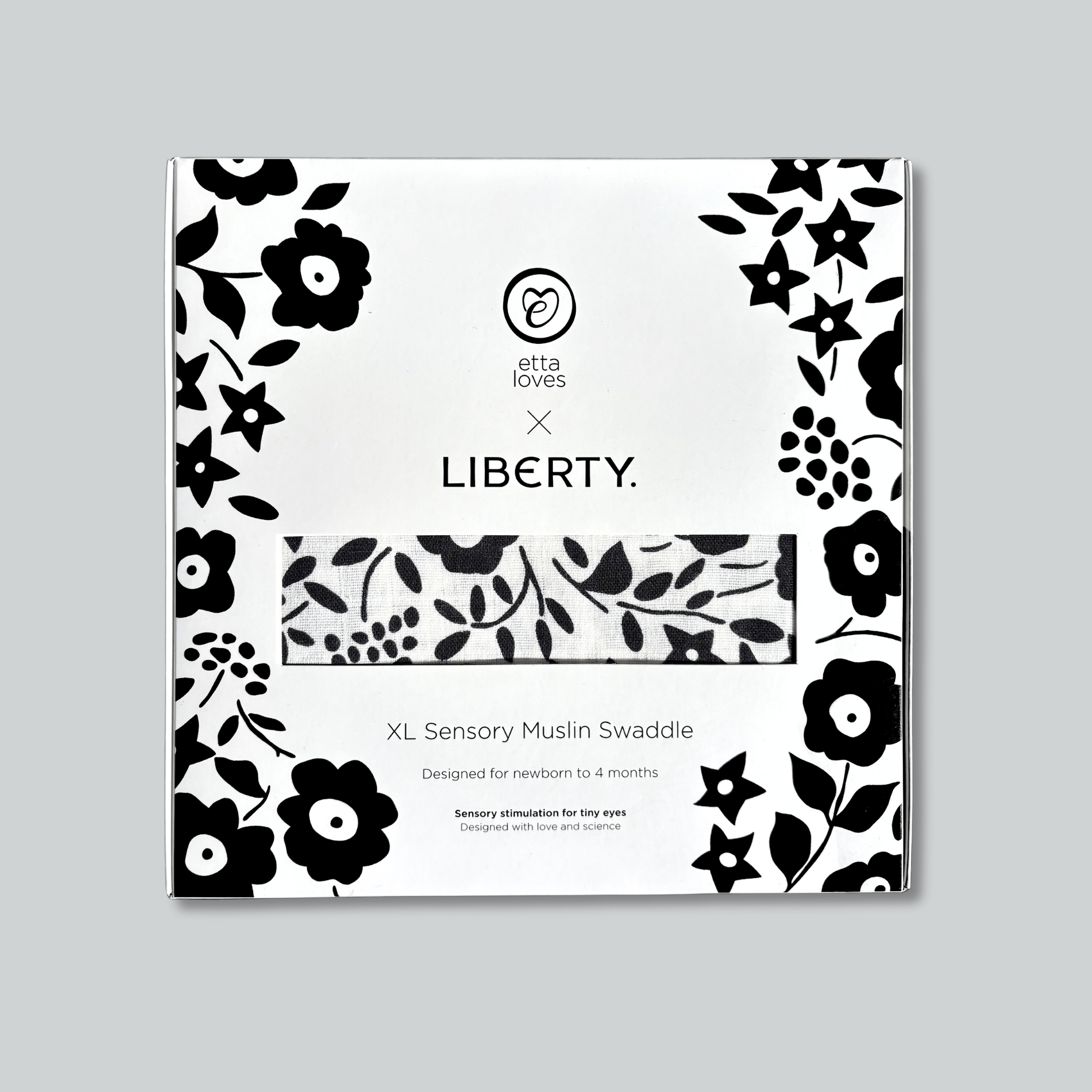 ETTA LOVES x LIBERTY – Sensory XL Muslin Swaddle (For 0–4m) - Etta Loves