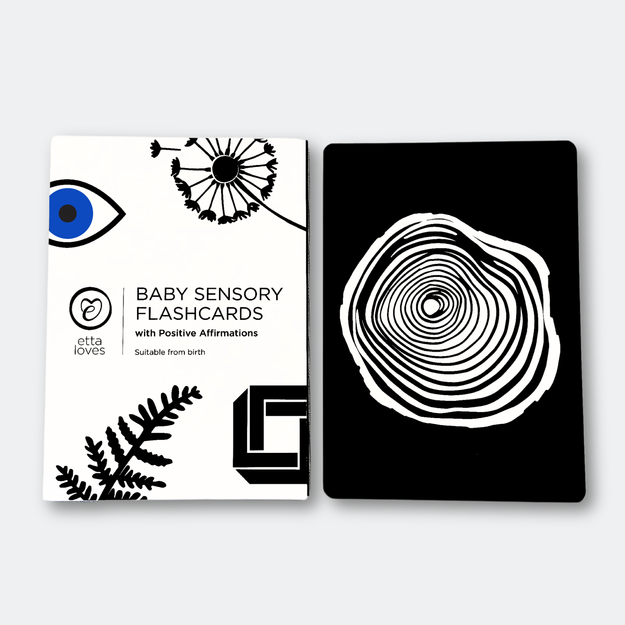 SENSORY FLASHCARDS WITH POSITIVE AFFIRMATIONS - designed for use from birth - Etta Loves