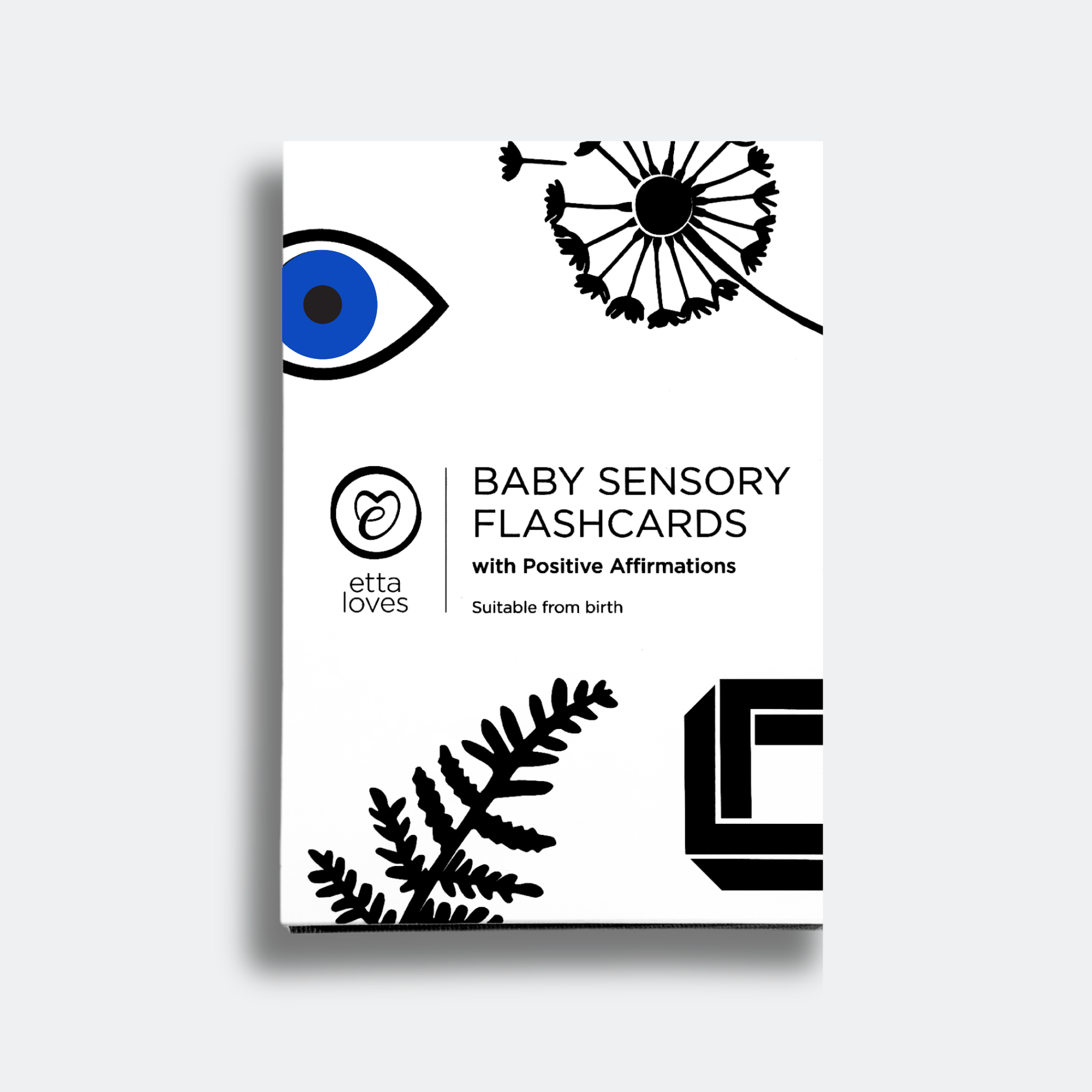 SENSORY FLASHCARDS WITH POSITIVE AFFIRMATIONS - designed for use from birth - Etta Loves
