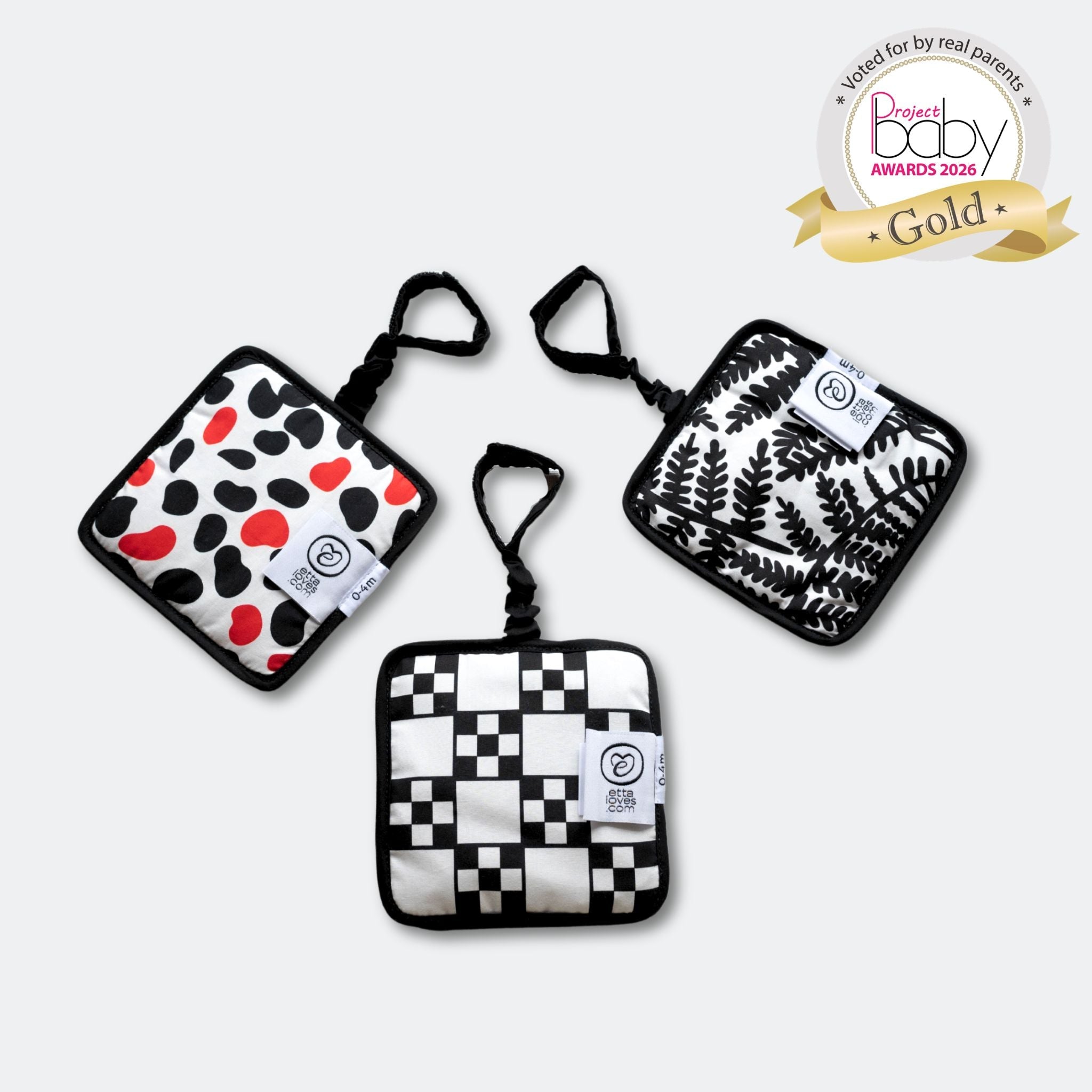 SENSORY HANGING SQUARES - birth to 12 months - Etta Loves