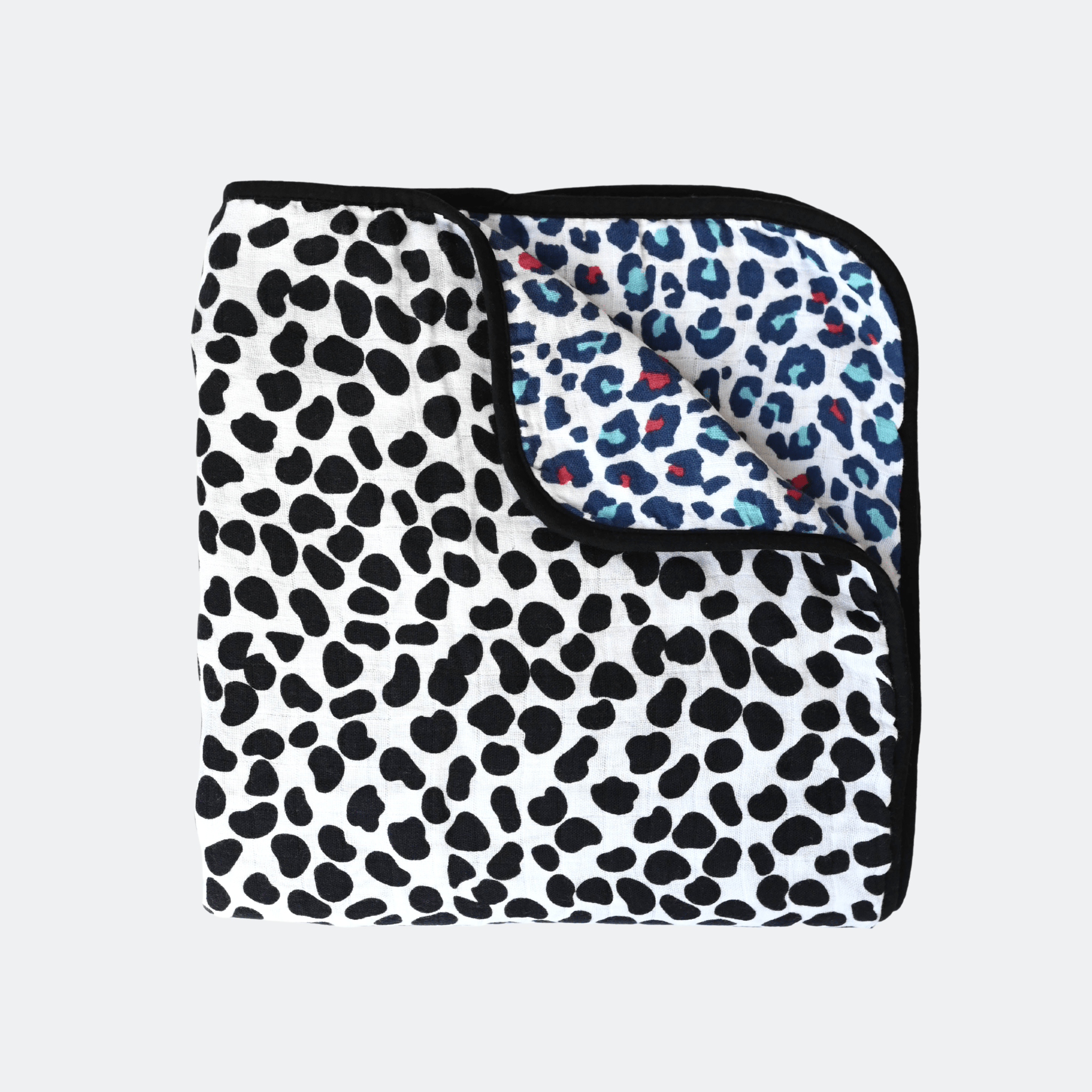 ANIMAL PRINT MUSLIN BLANKET - reversible newborn to 4 months / 5+ months - Etta Loves