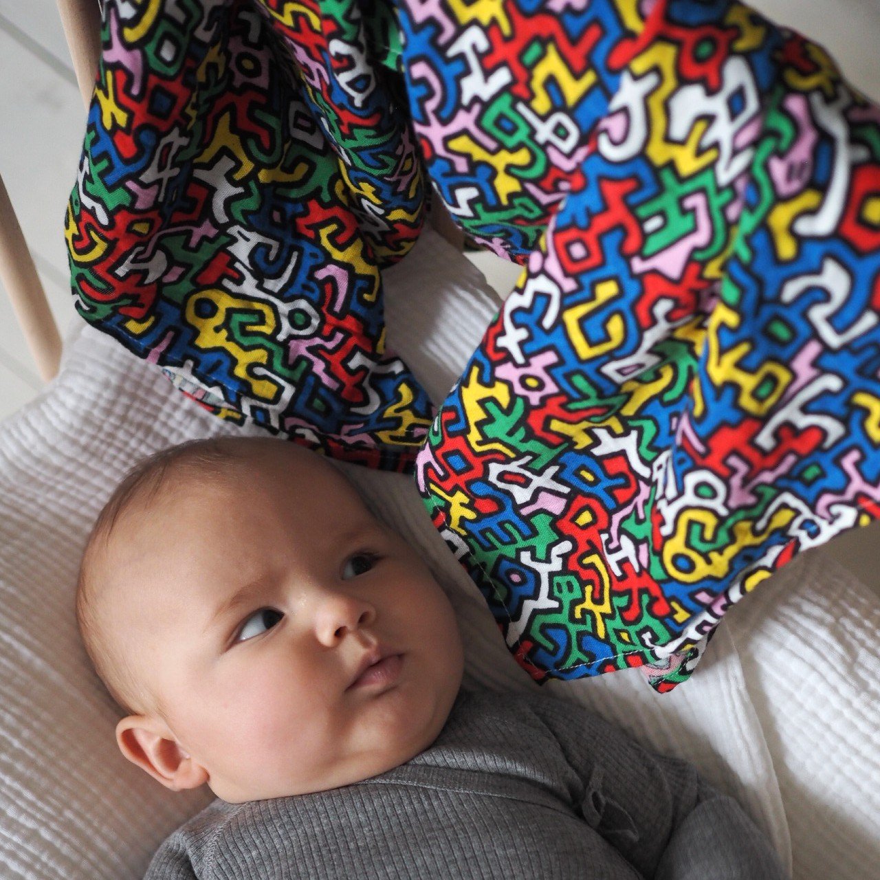 ETTA LOVES x KEITH HARING 2 - PACK MUSLIN SQUARES - for 0 to 4 months & 5+ month old babies - Etta Loves